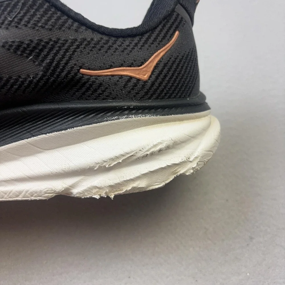 Hoka One One Clifton 9 Shoes Womens Size 11 Black Running Sneakers 1127896 BRGL